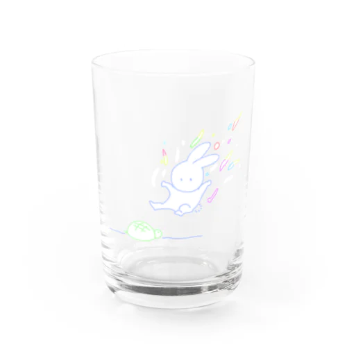 うさぎとかめ Water Glass