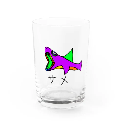 サメの絵 Water Glass