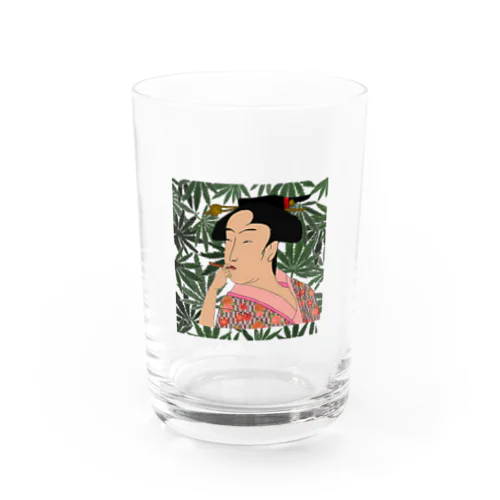 麻子さん バックプリント グラス