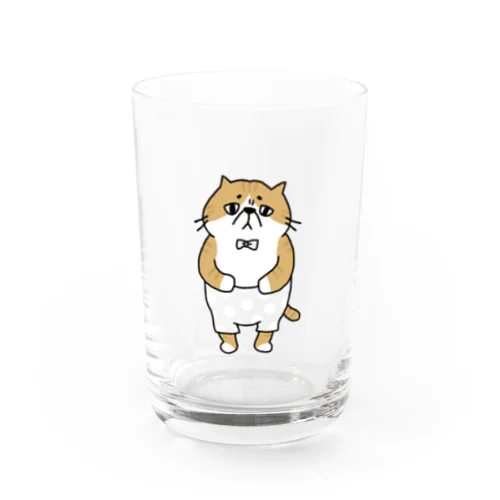 水玉パンツをはいたねこ Water Glass