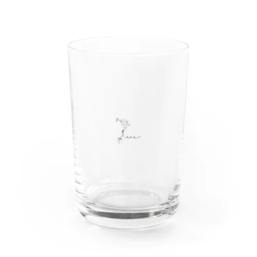 かすみ草 logo Water Glass