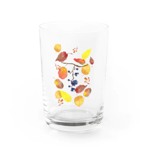 Autumn leaf Water Glass