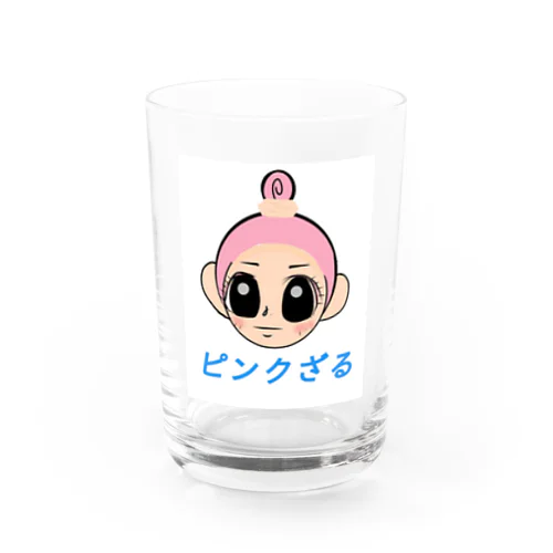 ピンクざる☆ Water Glass