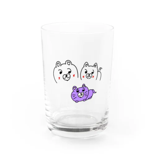 くまねこねこ Water Glass