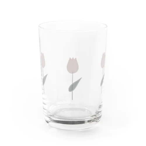 pink tulip Water Glass