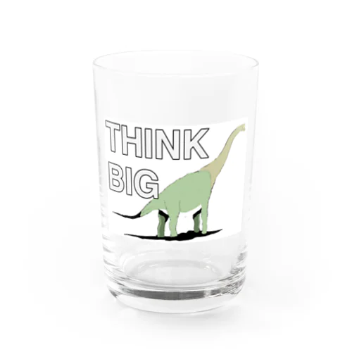 Brachiosaurus Think Big Water Glass