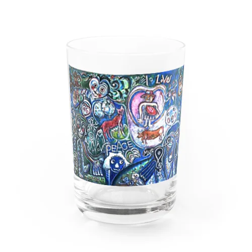 Love&Peace Water Glass