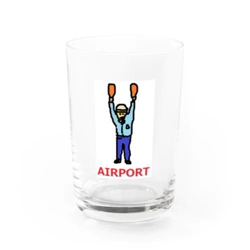 エアライン　エアポート　マーシャラー　空港　飛行機 Water Glass