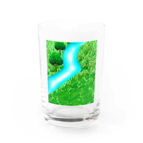 田舎の川辺 Water Glass