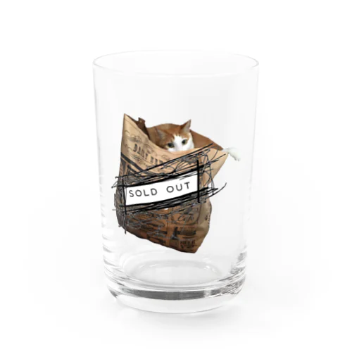 ねこぶくろ　文字入り Water Glass