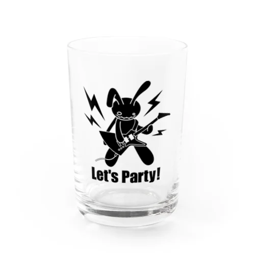  Let's party! （ブラックプリント） グラス