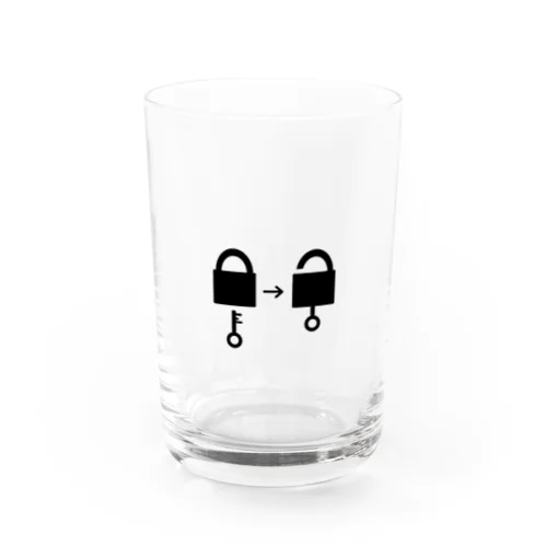 アンロック（黒イラスト大） グラス