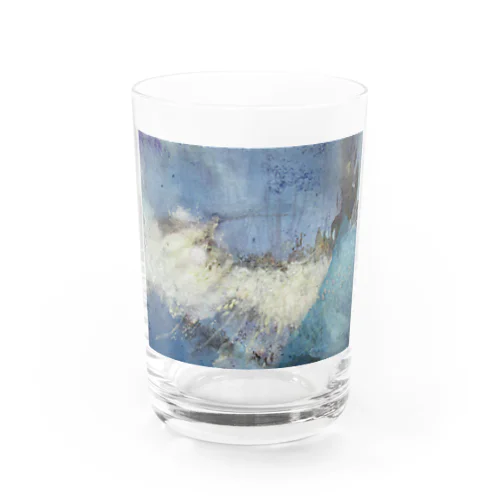 forest in blue Water Glass