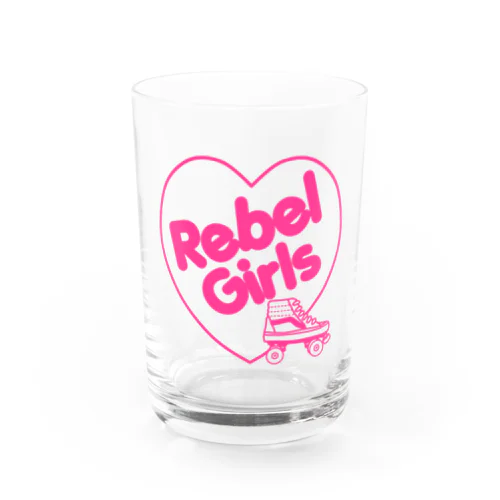 REBEL ROLLER GIRLSピンク Water Glass