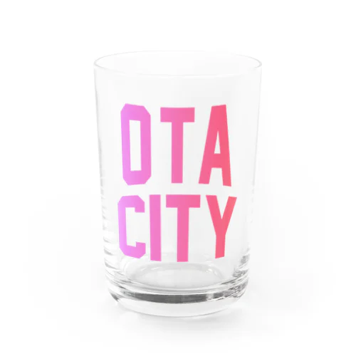 太田市 OTA CITY ロゴピンク Water Glass