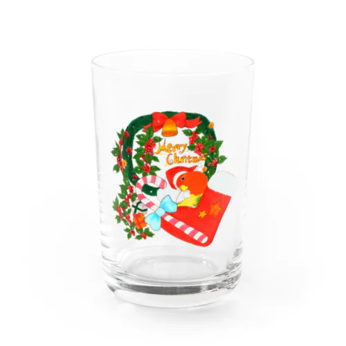 【コザクラインコ】クリスマスオピーチョ Water Glass