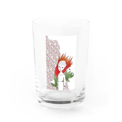 花みたいなのと女の子 Water Glass