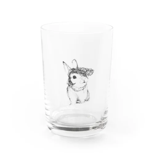 少し不良なうさぎさん Water Glass