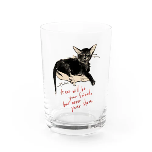 黒猫トト Water Glass