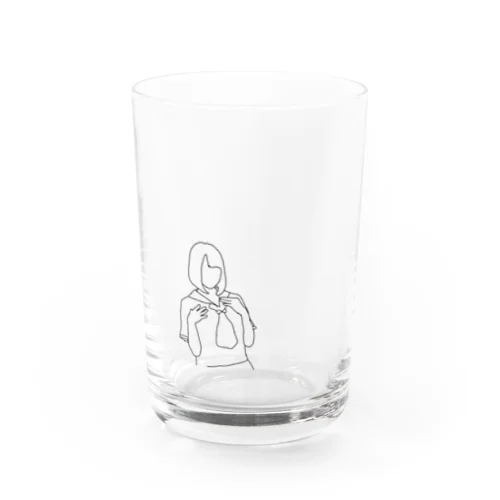 ショートカットの女の子 Water Glass