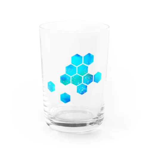 ハニカム【青】 Water Glass