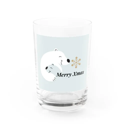 白北極クマちゃん【Xmas】 Water Glass