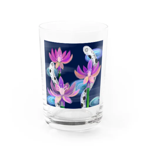 チンアナゴとお花 Water Glass