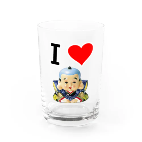 Ⅰ　Love　福助人形 Water Glass