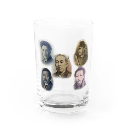 福沢諭吉 野口英世　夏目漱石 聖徳太子 　樋口一葉  Water Glass