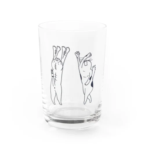 何かにじゃれるねこ Water Glass