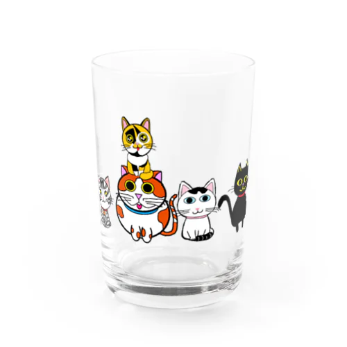 ゆずりんTVの5にゃんズ Water Glass