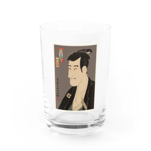 三代目市川高麗蔵の志賀大七 Water Glass