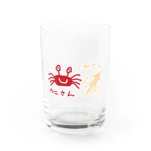 カニさんいかさん Water Glass