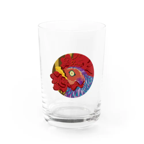 ZODIAC rooster（酉）　円 グラス