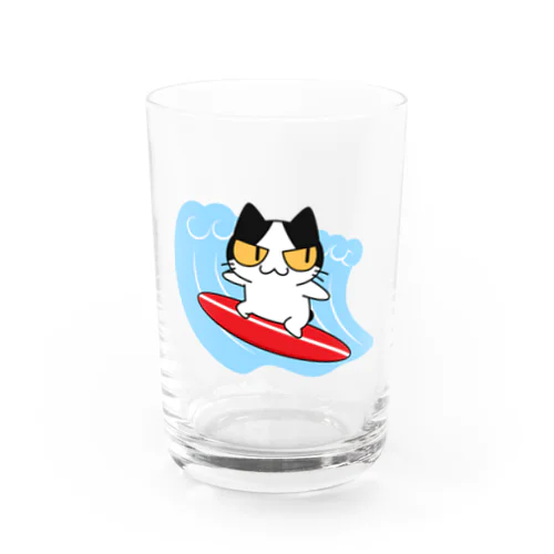 ねこサーフィン Water Glass