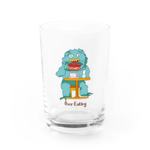 depressed yeti (over eating) Water Glass