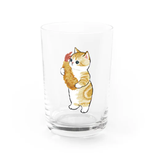 えびふらいに恋するにゃん Water Glass