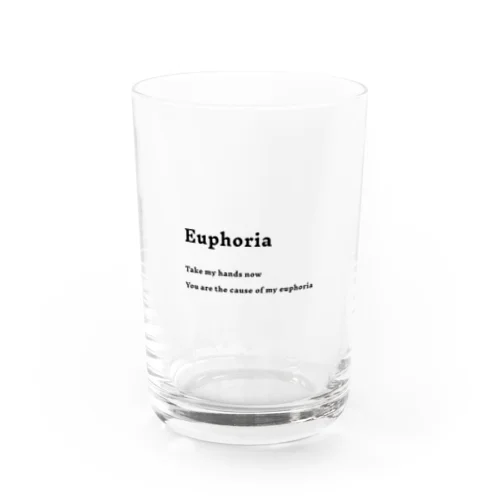 Euphoria     ロゴ Water Glass