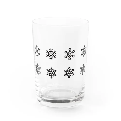 シンプルな雪の結晶イラスト Water Glass