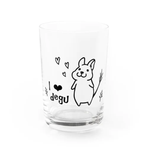 I LOVE DEGU Water Glass