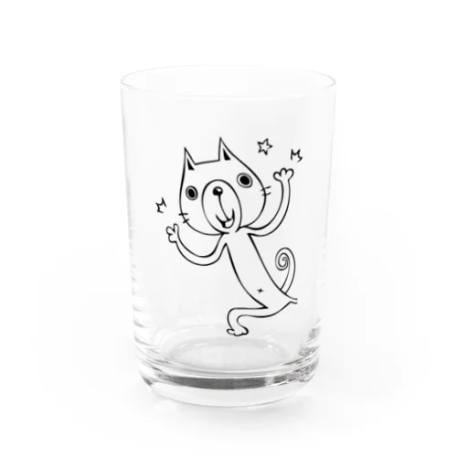 陽気なねこ Water Glass