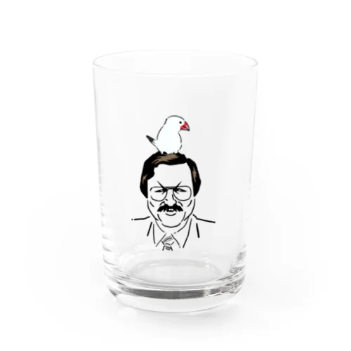 白文鳥&部長 Water Glass