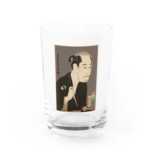 尾上松助の松下造酒之進 Water Glass