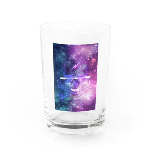 696graphic_Tshirt_GalaxySkull Water Glass