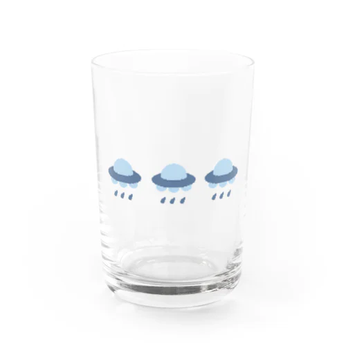 UFOのち雨×3 Water Glass