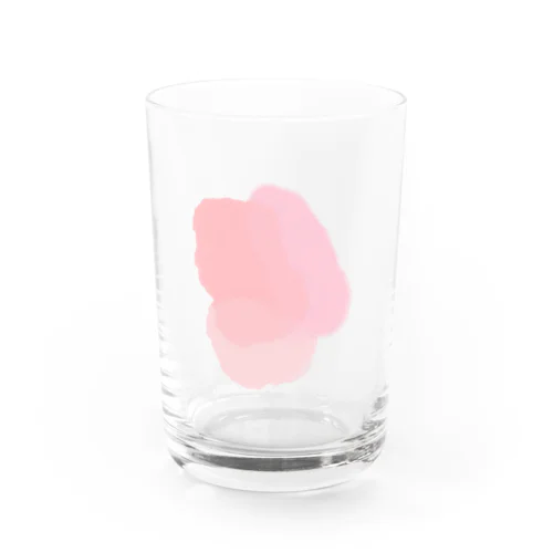 ピンクの水彩 グラス