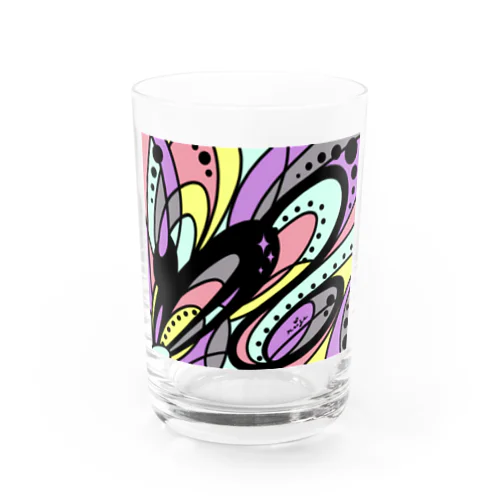 Black Sleeping Child Water Glass