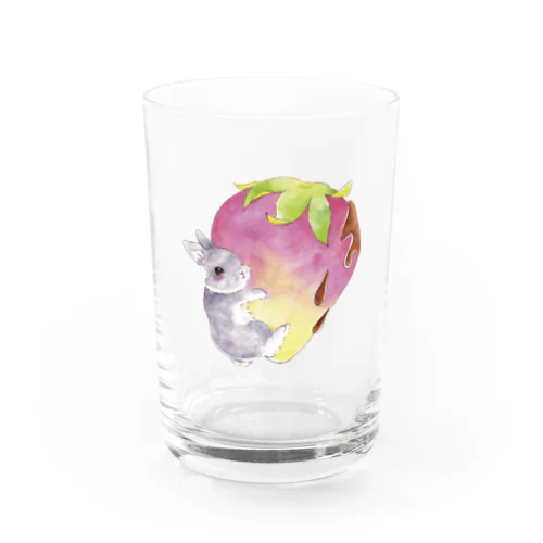 いちご好き好きうさぎさん Water Glass