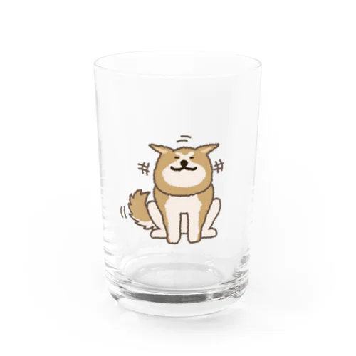 あっあっあきた犬（ニコニコ） Water Glass