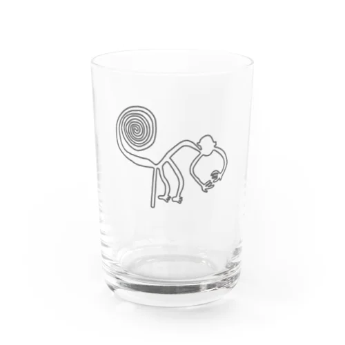 ナスカの地上絵　猿（グレー） グラス